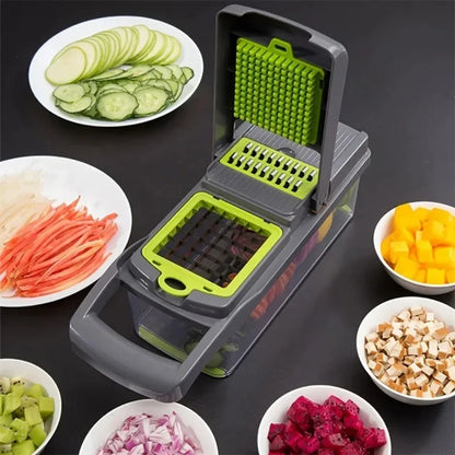 Cortador de Legumes 16 em 1 - Multifuncional com Coletor