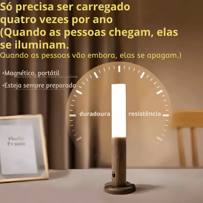 Luminária Bastão LED com sensor de movimento portátil recarregável