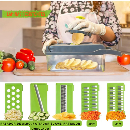 Cortador de Legumes 16 em 1 - Multifuncional com Coletor