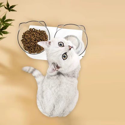 Tigela para gatos ajustável e inclinável