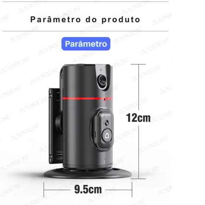 P02 Suporte celular com Inteligência Artificial Rastreamento Facial de 360°