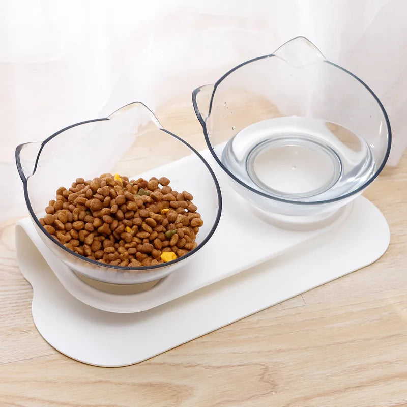 Tigela para gatos ajustável e inclinável