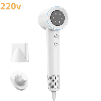 Secador de cabelo GOKOCO de alta velocidade, 110.000 RPM, com íons negativos, secagem rápida de 300 ml, silencioso e com controle térmico.