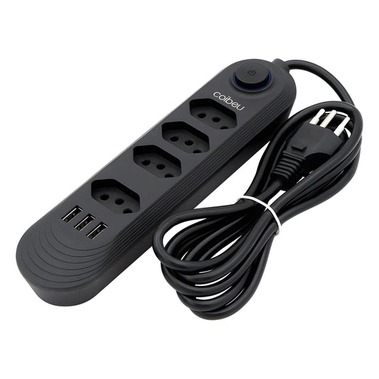 Extensão USB de 2m Quatro Tomada de Alta Potência