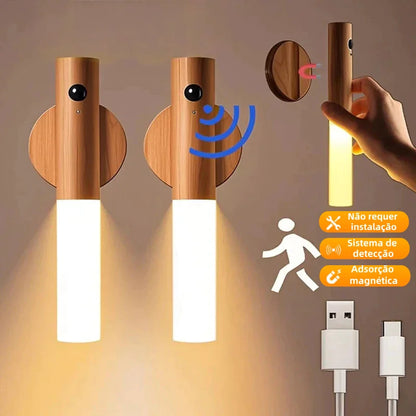 Luminária Bastão LED com sensor de movimento portátil recarregável