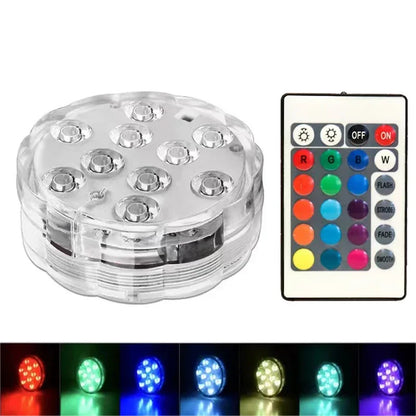Kit Luminárias de Piscina RGB - Sem Fio Com Controle Remoto