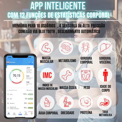 Balança digital Bluetooth