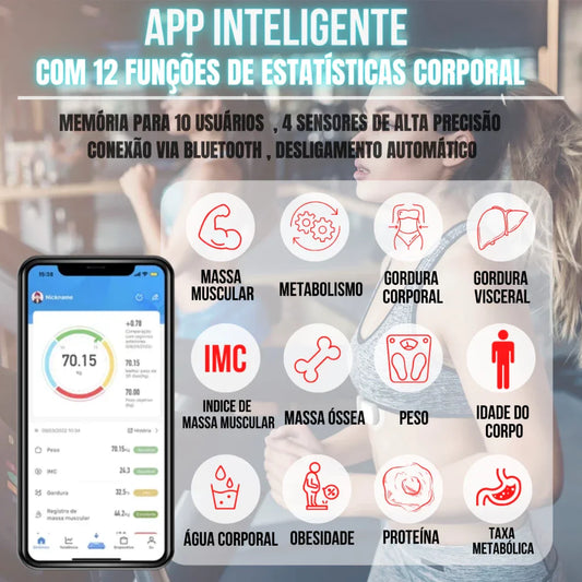 Balança digital Bluetooth
