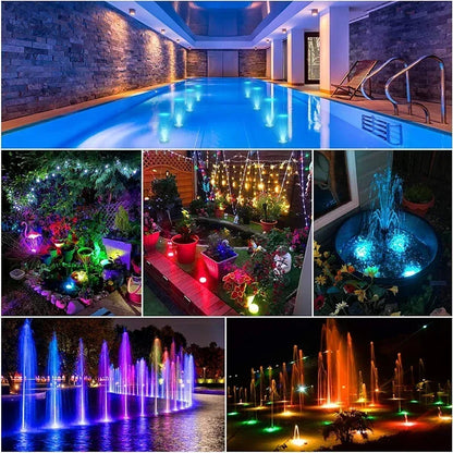 Kit Luminárias de Piscina RGB - Sem Fio Com Controle Remoto
