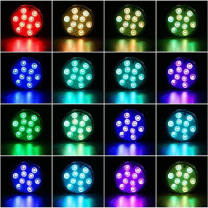 Kit Luminárias de Piscina RGB - Sem Fio Com Controle Remoto