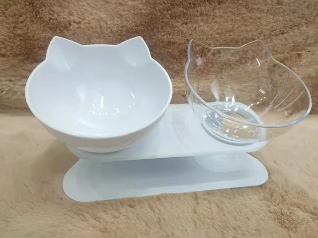 Tigela para gatos ajustável e inclinável