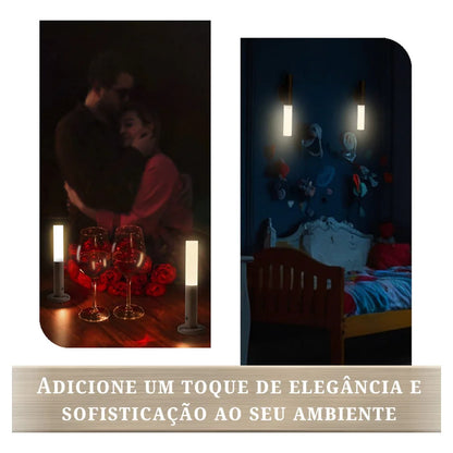 Luminária Bastão LED com sensor de movimento portátil recarregável
