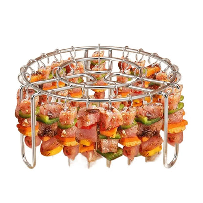Grelha Vertical para Air Fryer em Aço Inoxidável Espetos 12/24/49