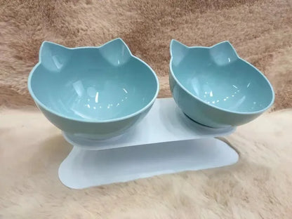 Tigela para gatos ajustável e inclinável