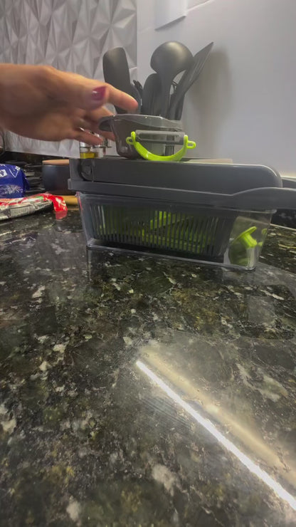 Cortador de Legumes 16 em 1 - Multifuncional com Coletor