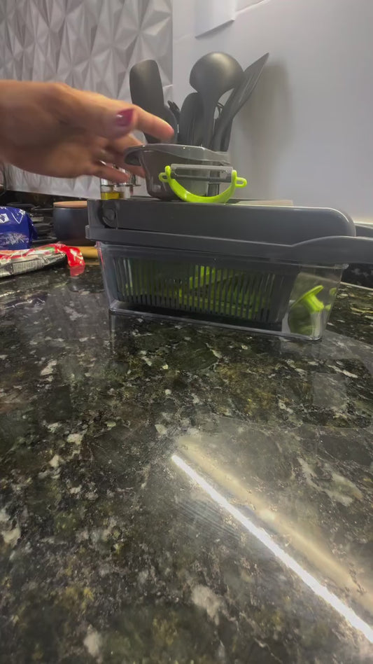 Cortador de Legumes 16 em 1 - Multifuncional com Coletor